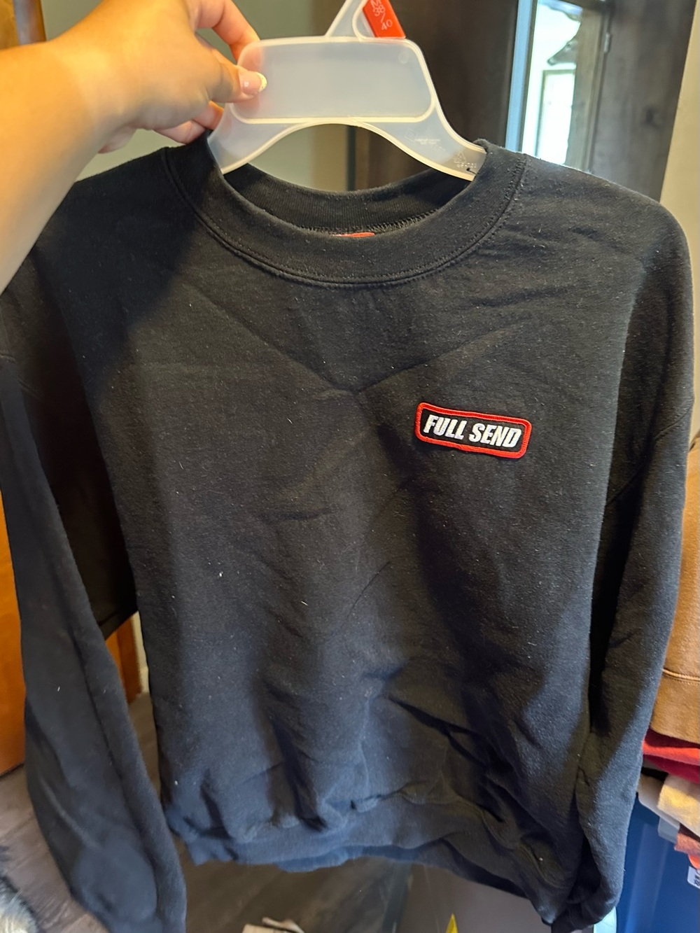 Full Send Women's Black Crewneck Sweatshirt